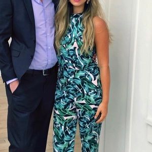 Palm Leaf Jumpsuit Size M